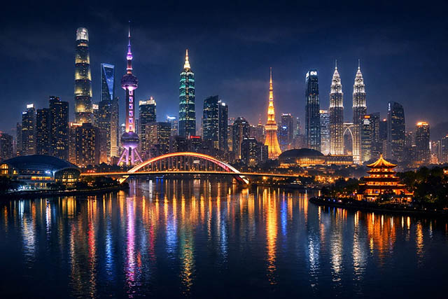 Города, которые красивее ночью, чем днём